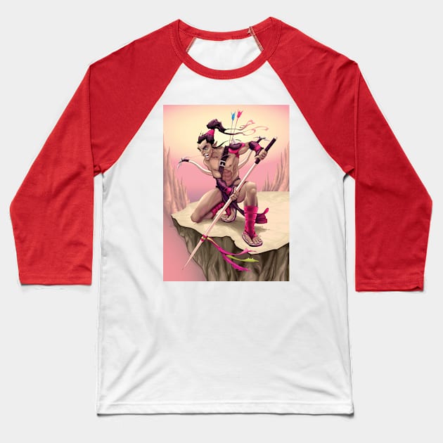 Elf Warrior Baseball T-Shirt by ddraw